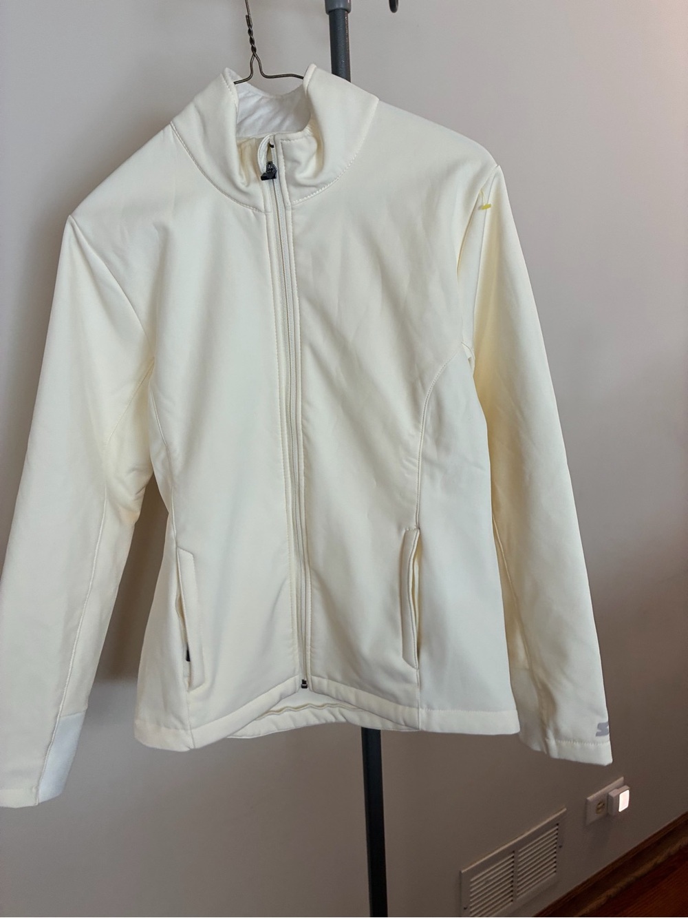 Starter Women’s Full-Zip Off White Cream Athletic Track Jacket Small
